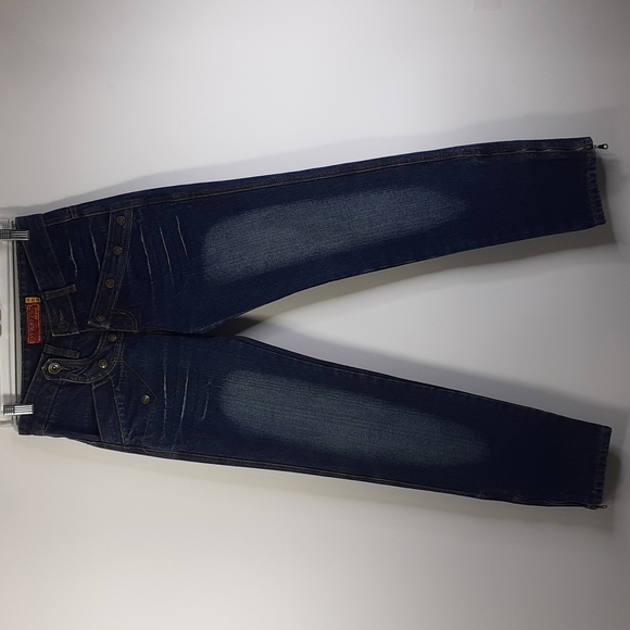 Fyi Kai Lu Jean's Size 27 Zippered Legs Blue Jeans - Picture 3 of 16